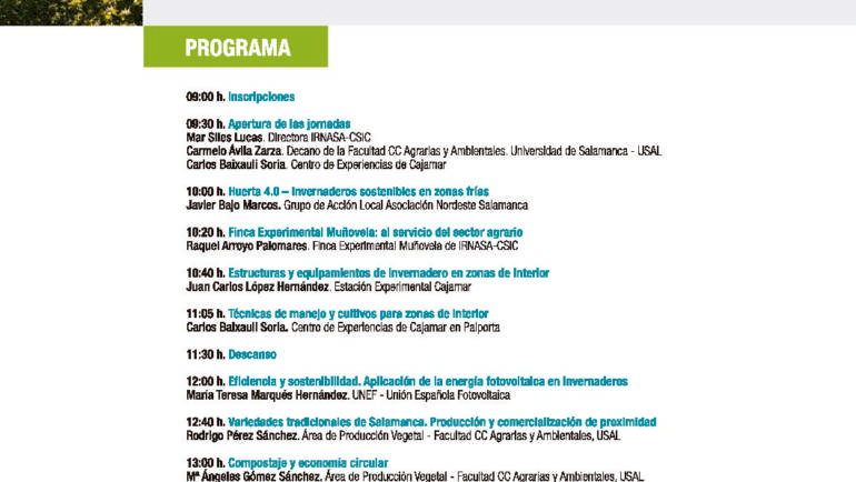 SAVE THE DATE – Jornada Técnica «Rentabilidad y sostenibilidad de los cultivos forzados para el mercado de proximidad»